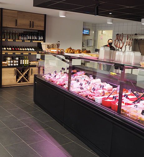 int&eacute;rieur de la boucherie.