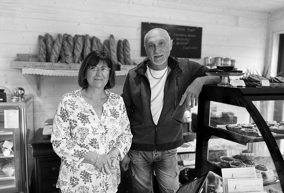 les deux g&eacute;rants de la chocolaterie.