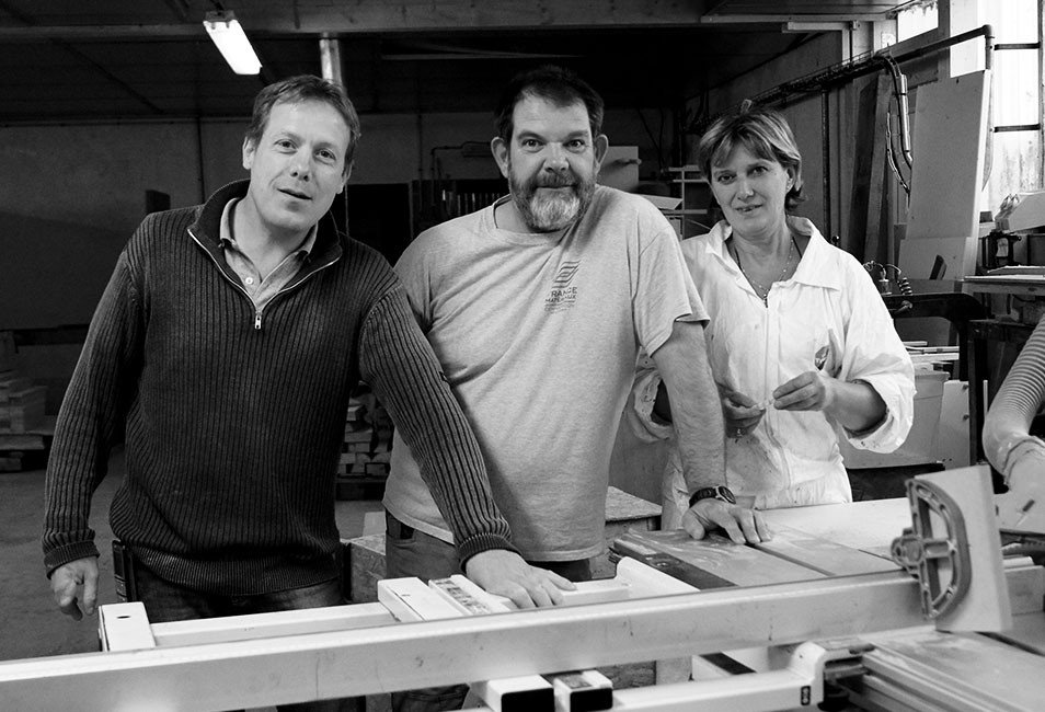 les trois g&eacute;rants de la manufacture.