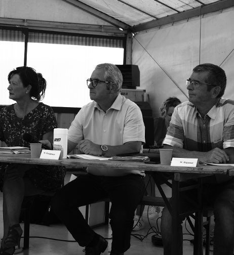 Paulette Giancatarino, Etienne Rougeot et Alain Bigueur pendant le conseil communautaire.